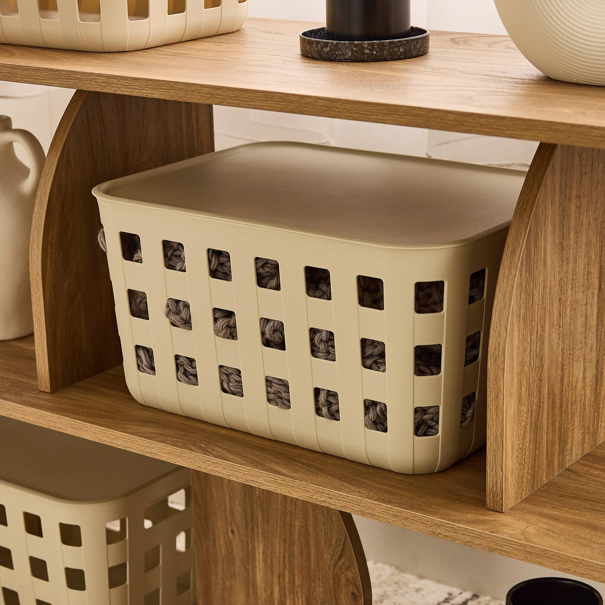 Ezy Storage Aura 29.5qt. Lidded Basket